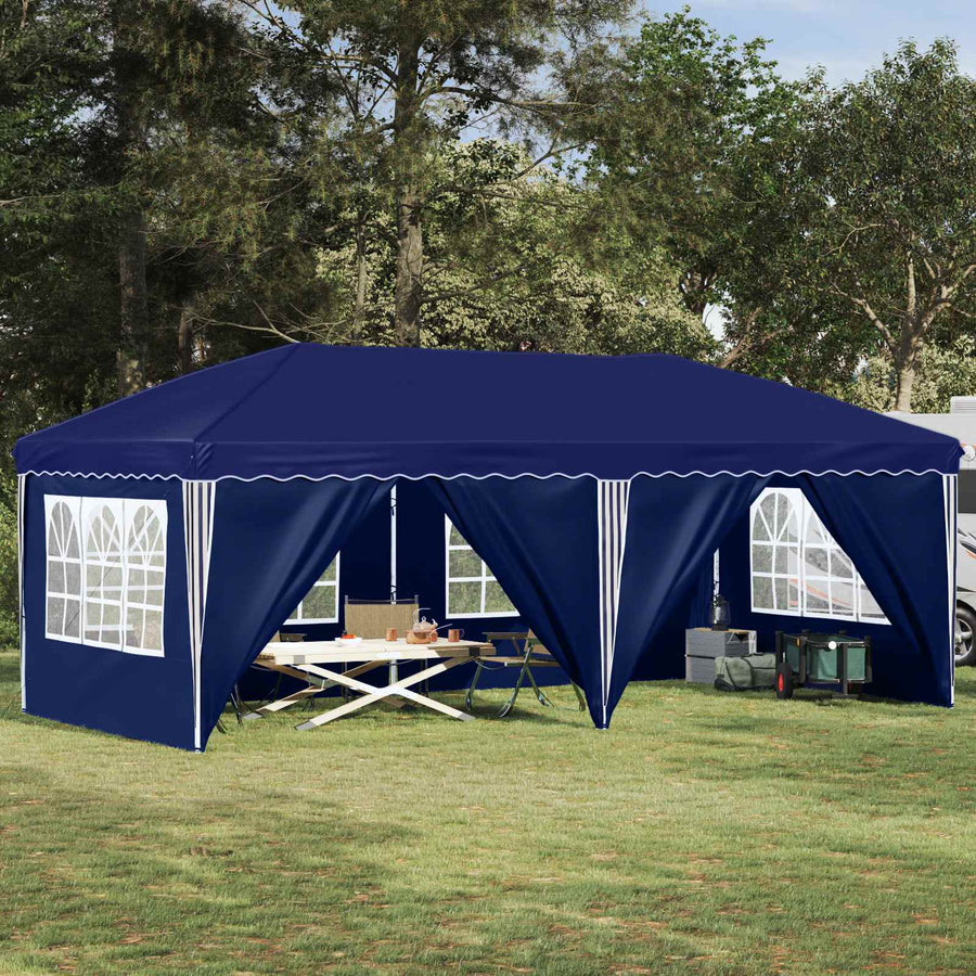 Pop-up Feesttent 575 x 288 x 245 cm Blauw