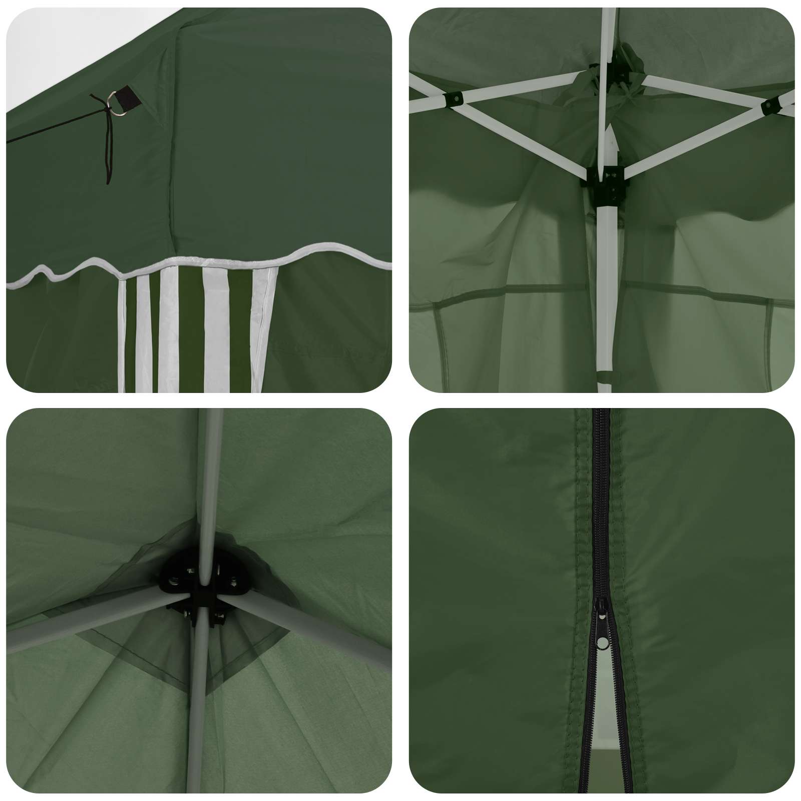 Pop-up Feesttent 575 x 288 x 245 cm Groen