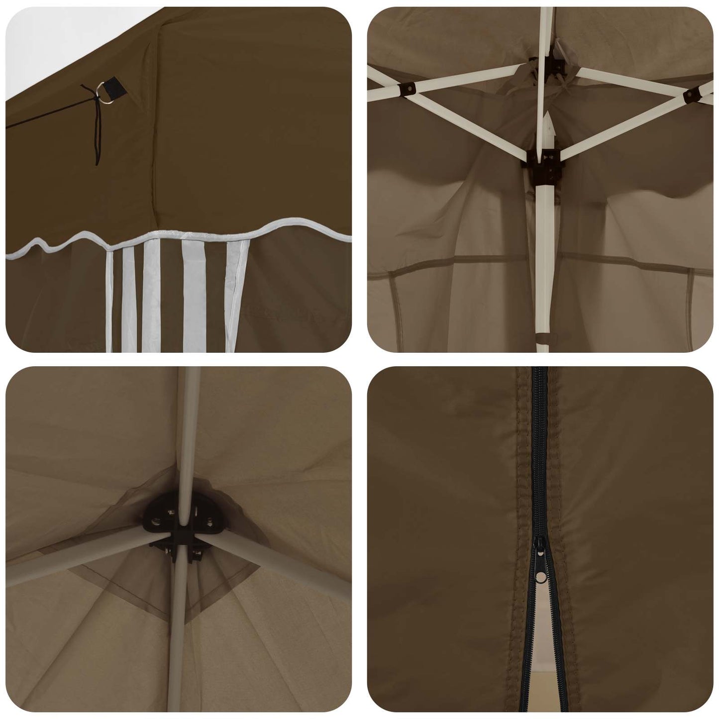 Pop-up Feesttent 575 x 288 x 245 cm Taupe