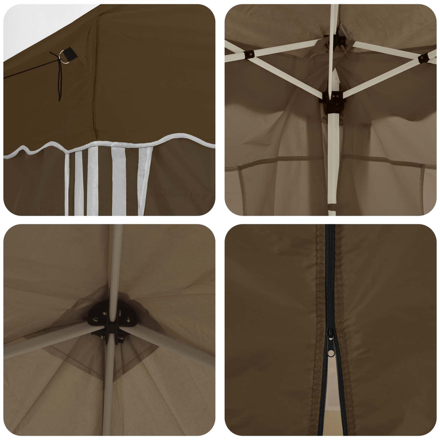 Pop-up Feesttent 575 x 288 x 245 cm Taupe