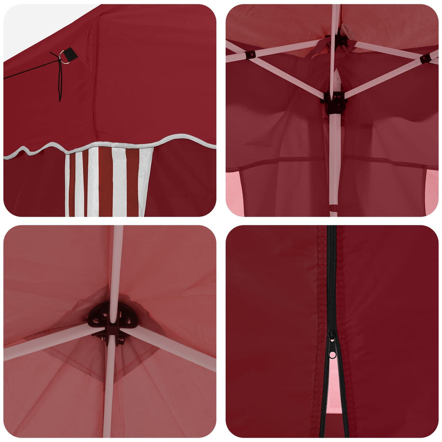 Pop-up Feesttent 575 x 288 x 245 cm Bordeauxrood