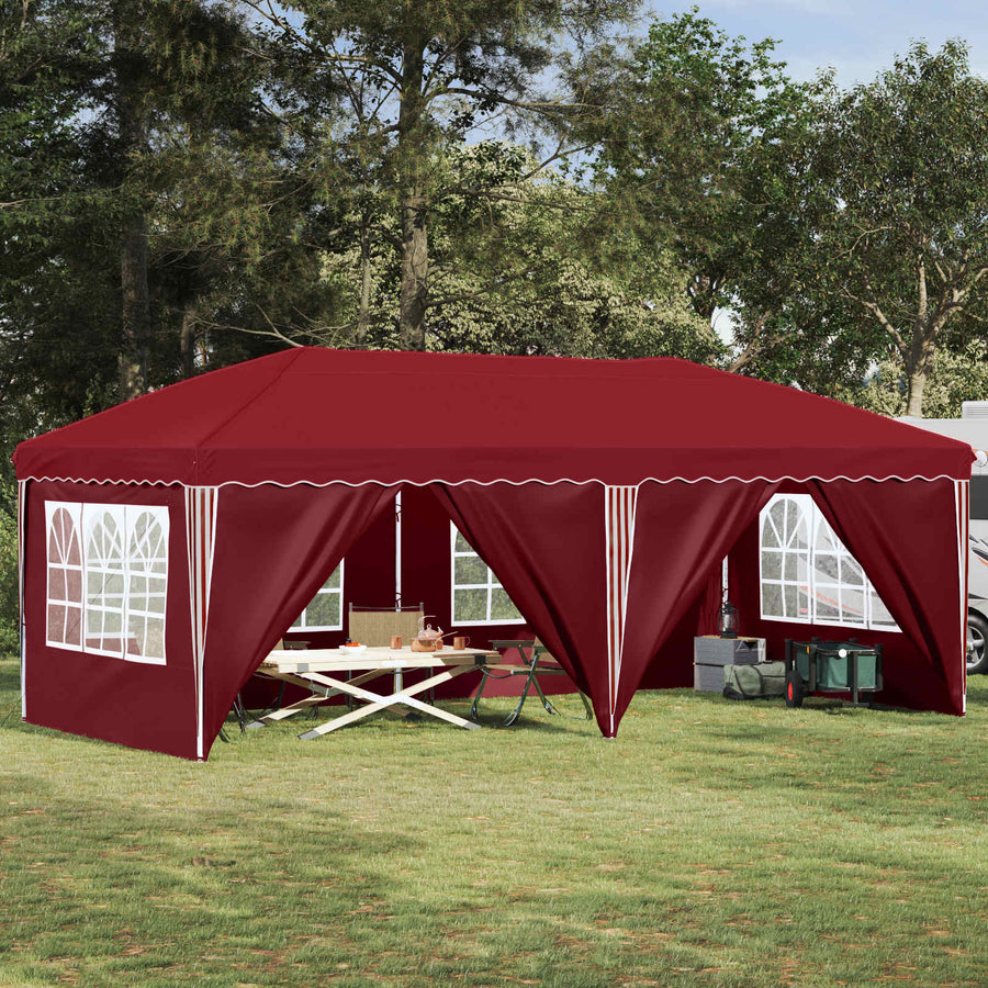 Pop-up Feesttent 575 x 288 x 245 cm Bordeauxrood