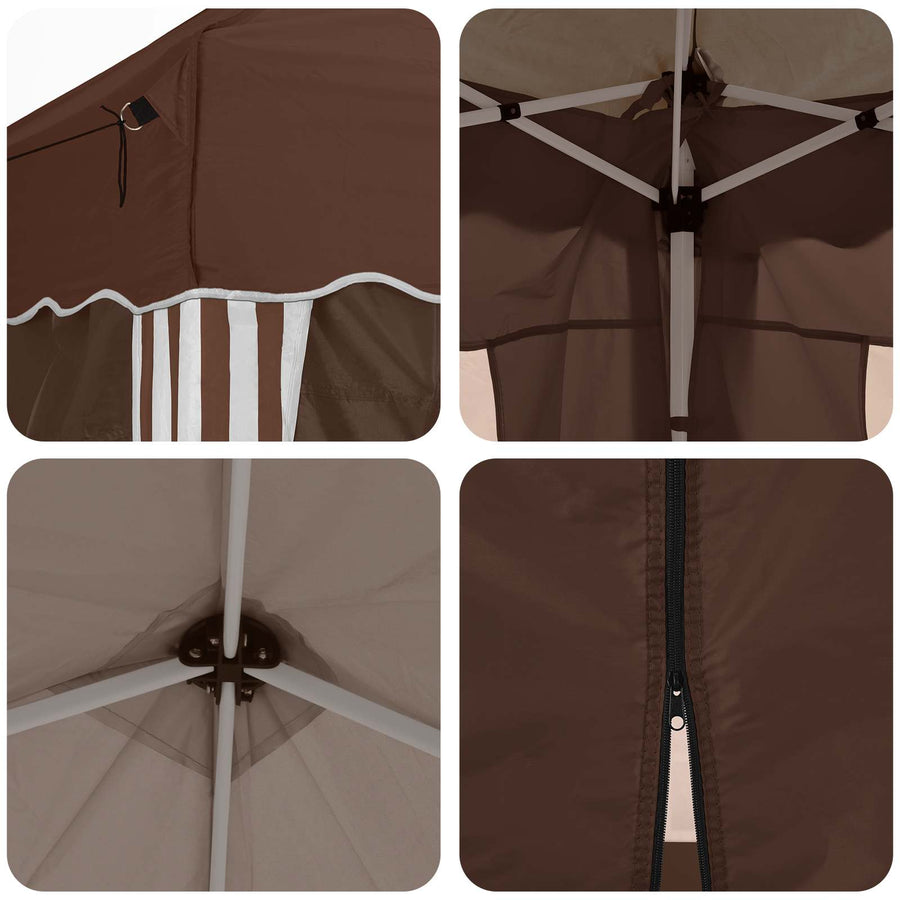 Pop-up Feesttent 575 x 288 x 245 cm Bruin