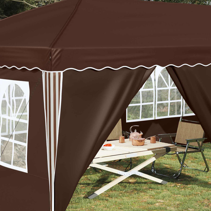 Pop-up Feesttent 575 x 288 x 245 cm Bruin