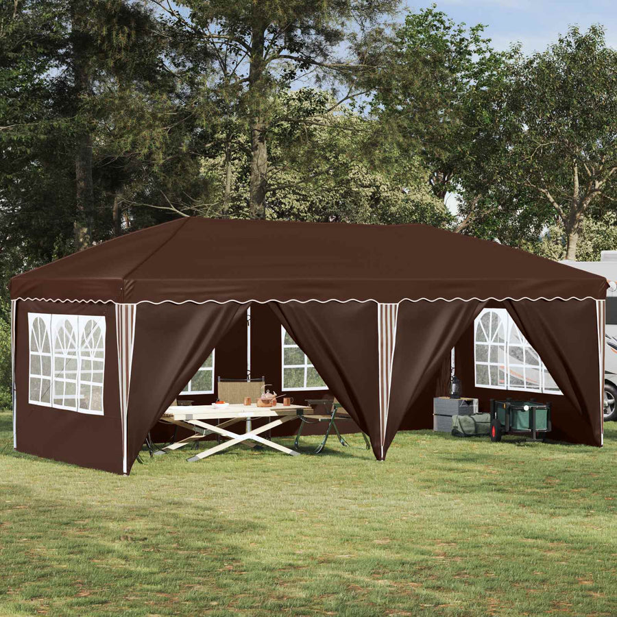 Pop-up Feesttent 575 x 288 x 245 cm Bruin
