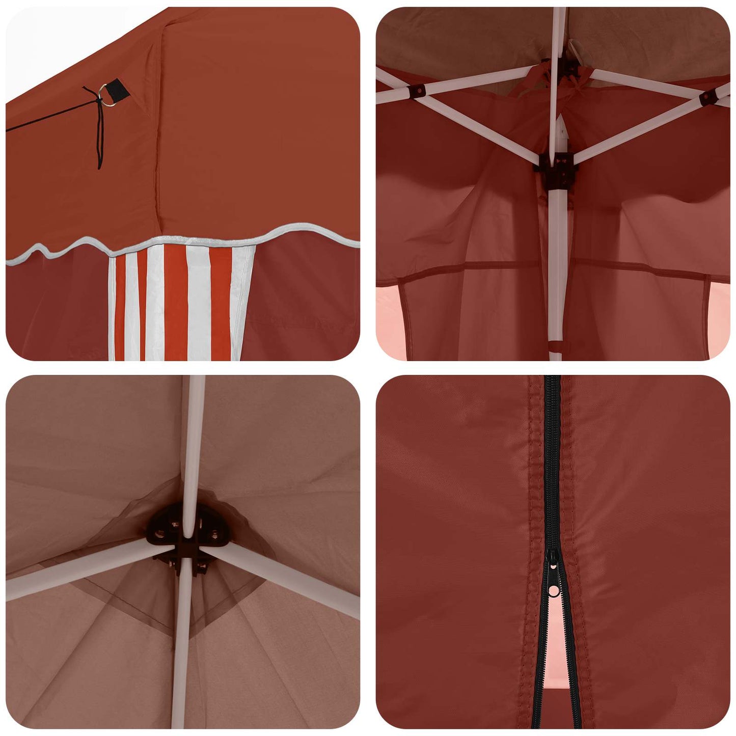 Pop-up Feesttent 575 x 288 x 245 cm Terracotta