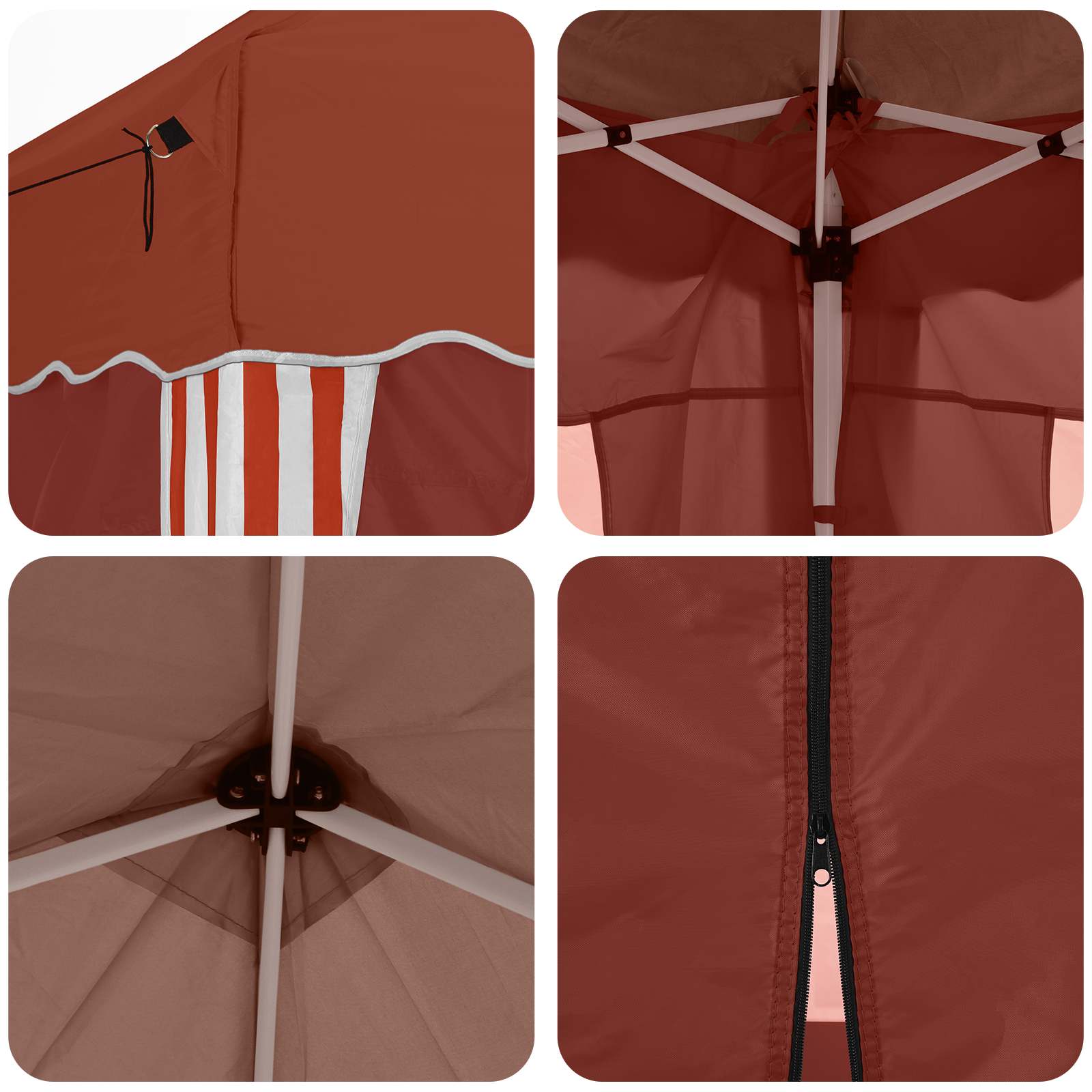 Pop-up Feesttent 575 x 288 x 245 cm Terracotta