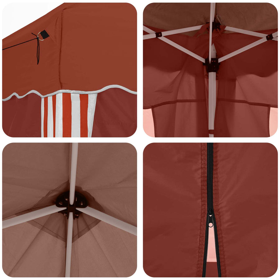 Pop-up Feesttent 575 x 288 x 245 cm Terracotta