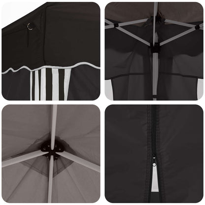 Pop-up Feesttent 575 x 288 x 245 cm Zwart