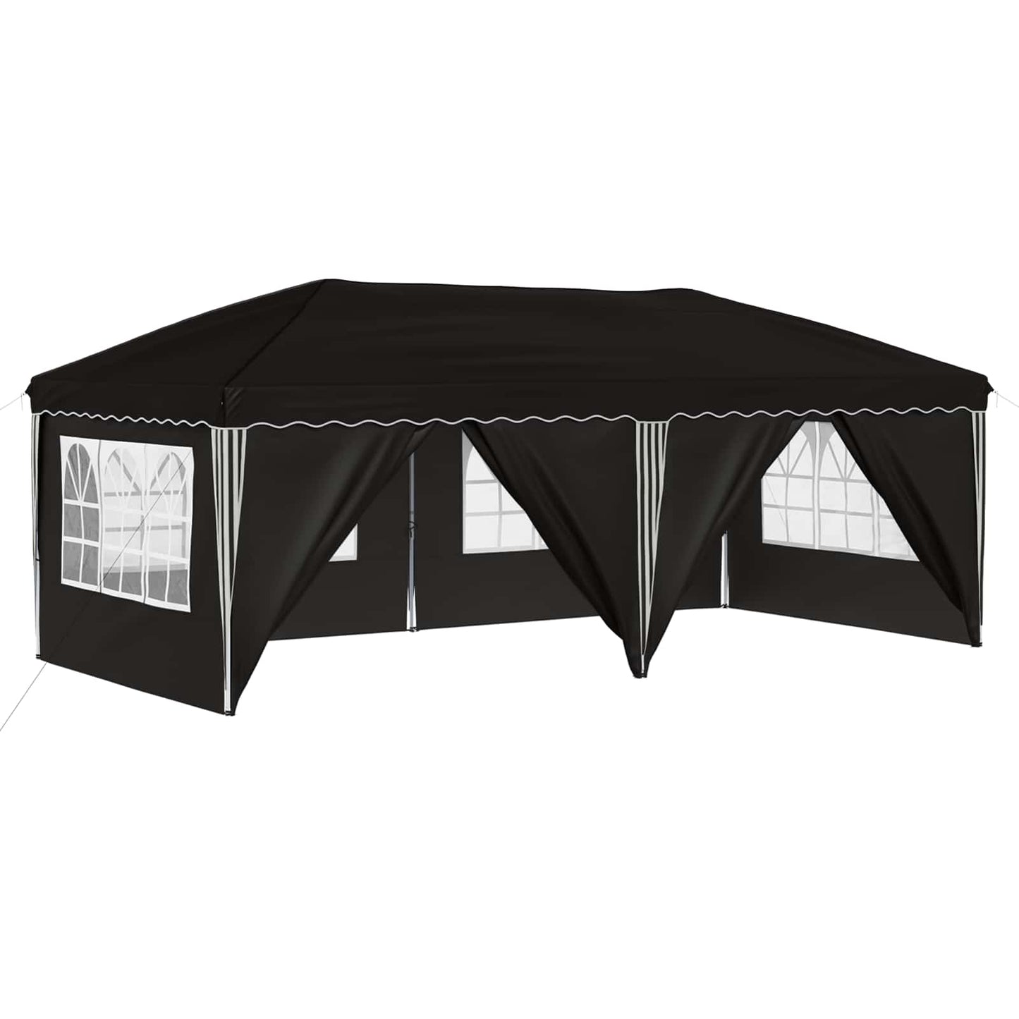 Pop-up Feesttent 575 x 288 x 245 cm Zwart