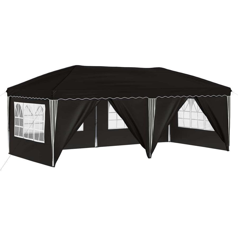 Pop-up Feesttent 575 x 288 x 245 cm Zwart