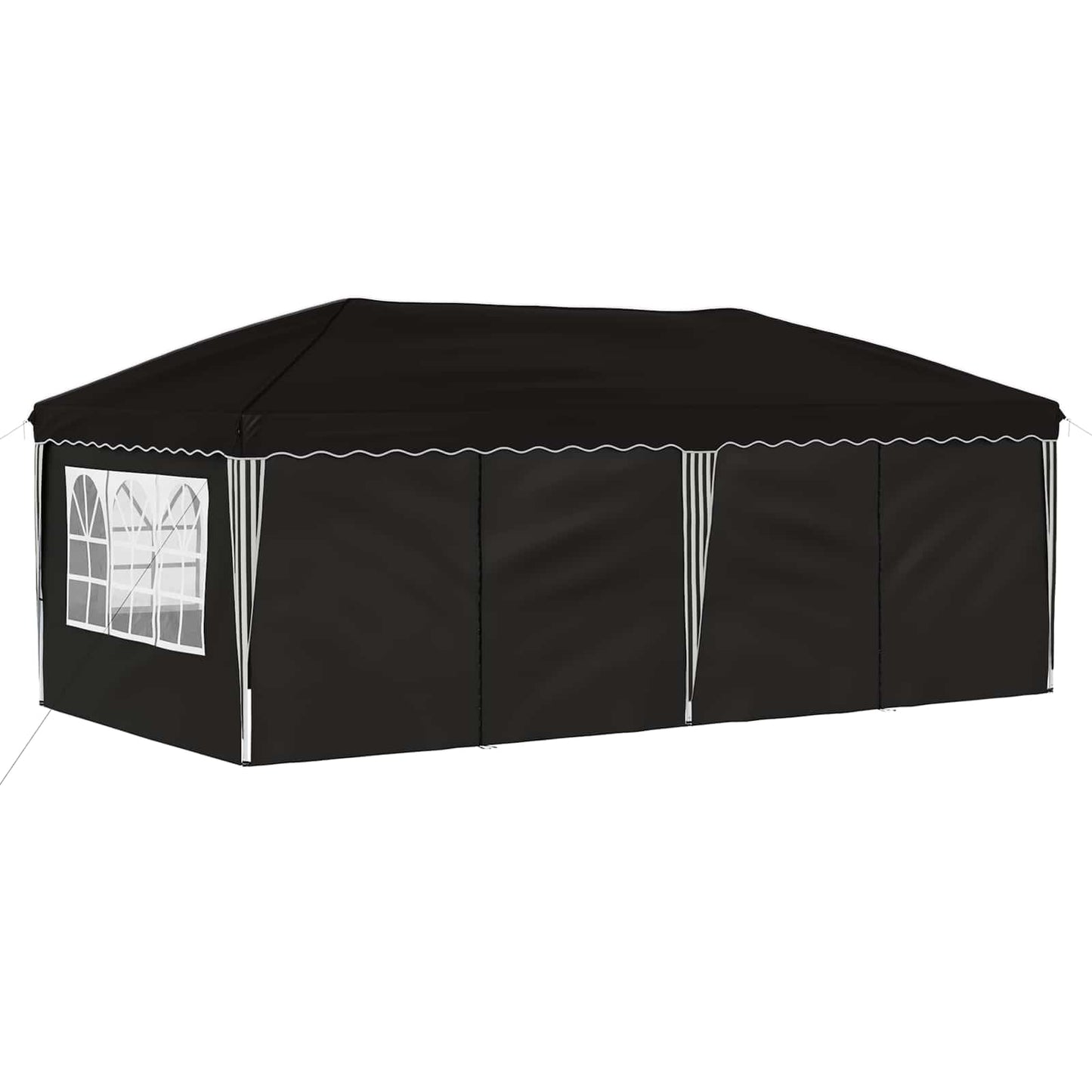 Pop-up Feesttent 575 x 288 x 245 cm Zwart