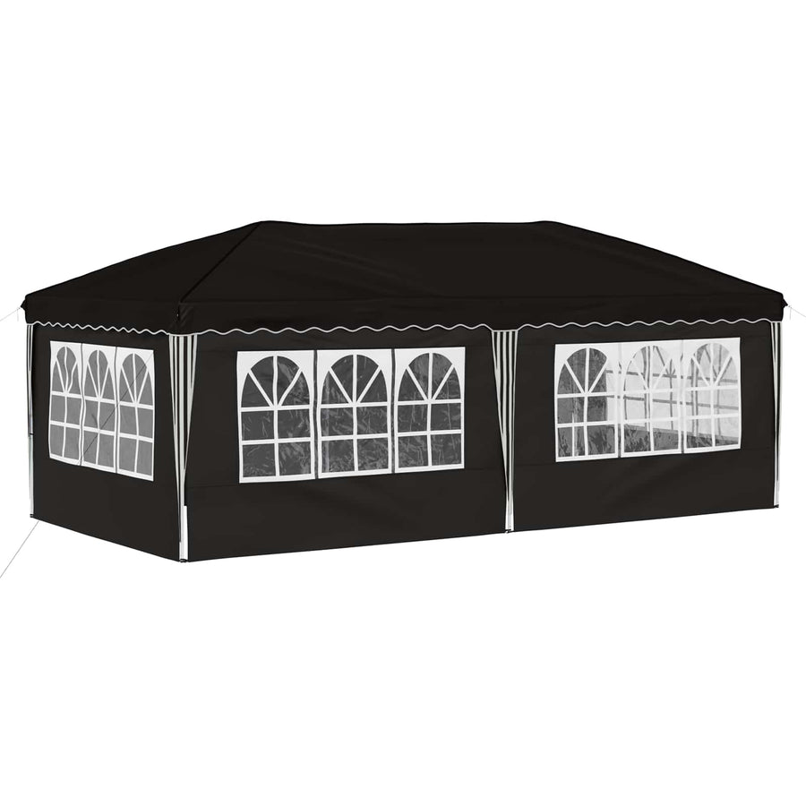 Pop-up Feesttent 575 x 288 x 245 cm Zwart