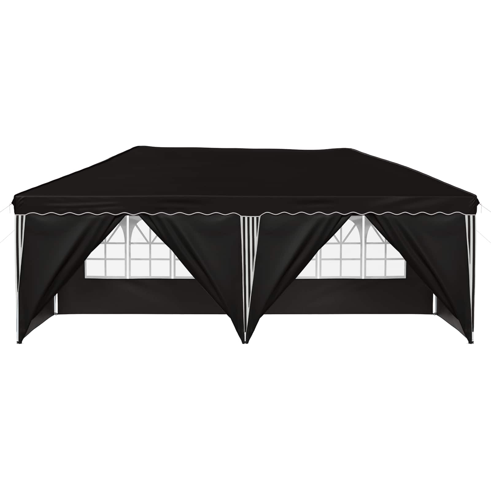 Pop-up Feesttent 575 x 288 x 245 cm Zwart