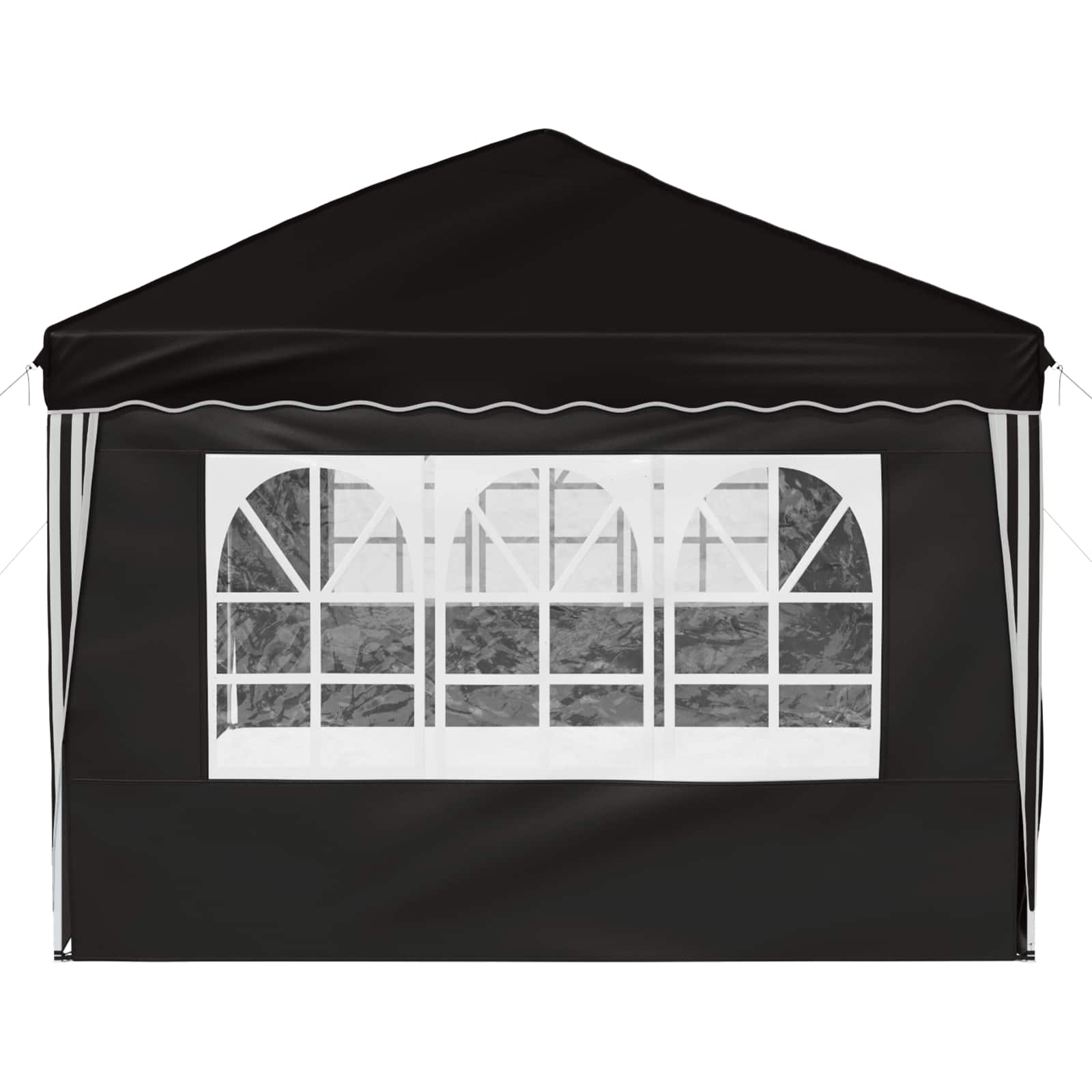 Pop-up Feesttent 575 x 288 x 245 cm Zwart