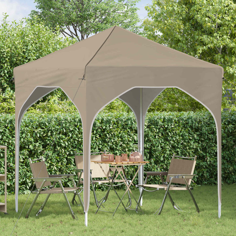 Pop-up Feesttent 194 x 194 x 245 cm Crèmekleurig