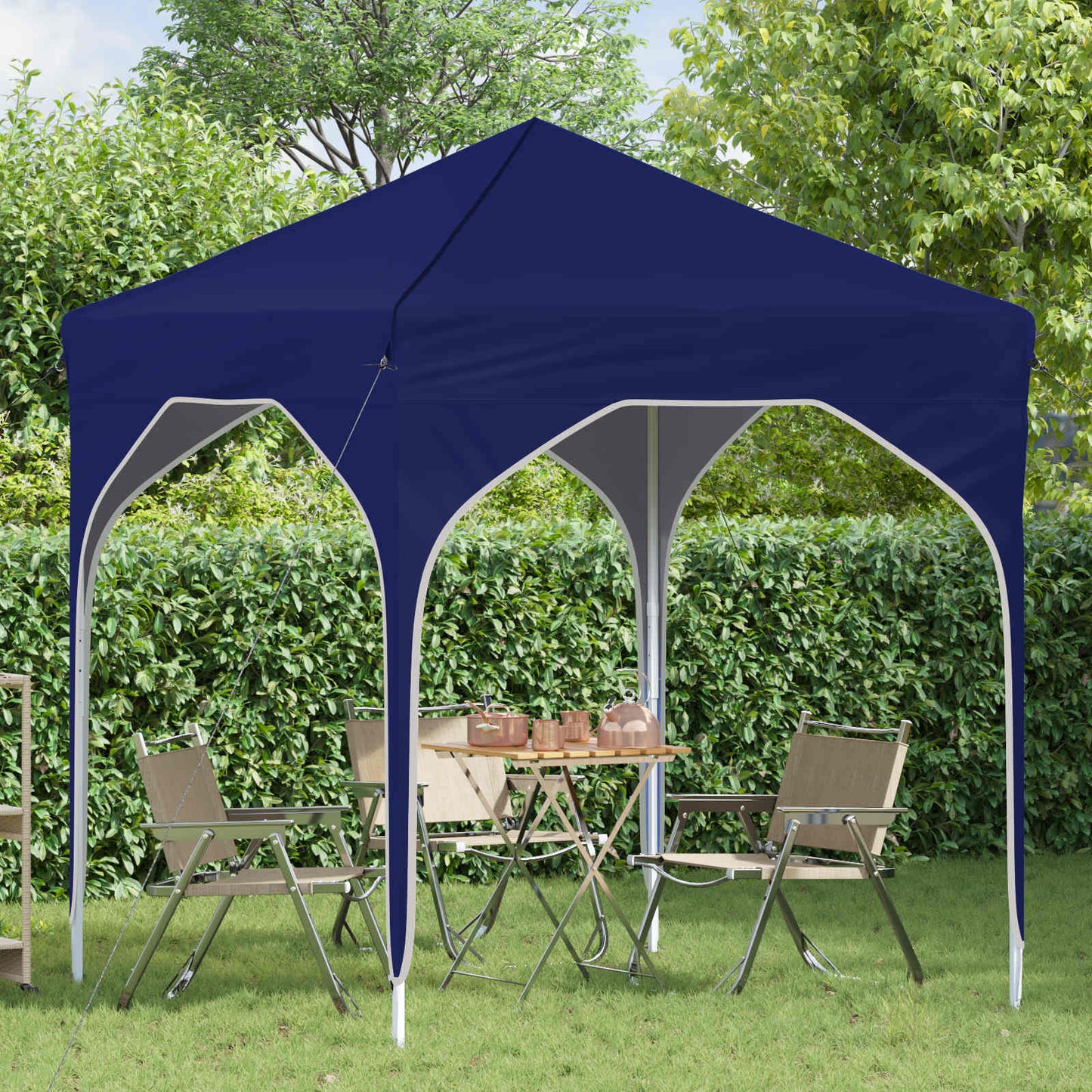 Pop-up Feesttent 194 x 194 x 245 cm Blauw
