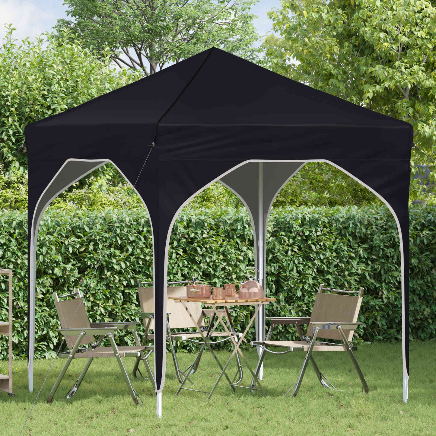 Pop-up Feesttent 194 x 194 x 245 cm Antraciet