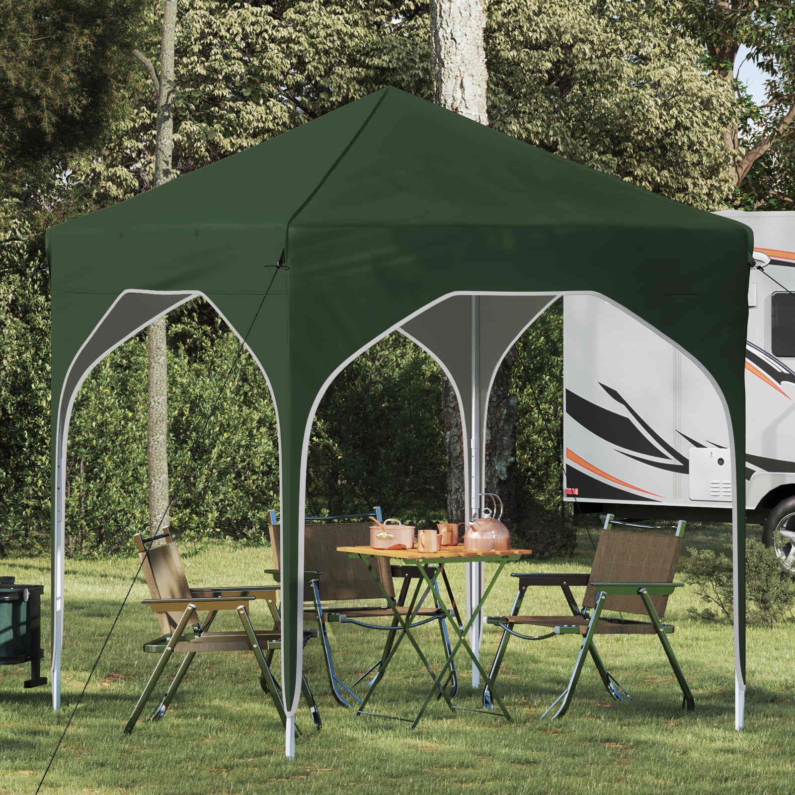 Pop-up Feesttent 194 x 194 x 245 cm Groen