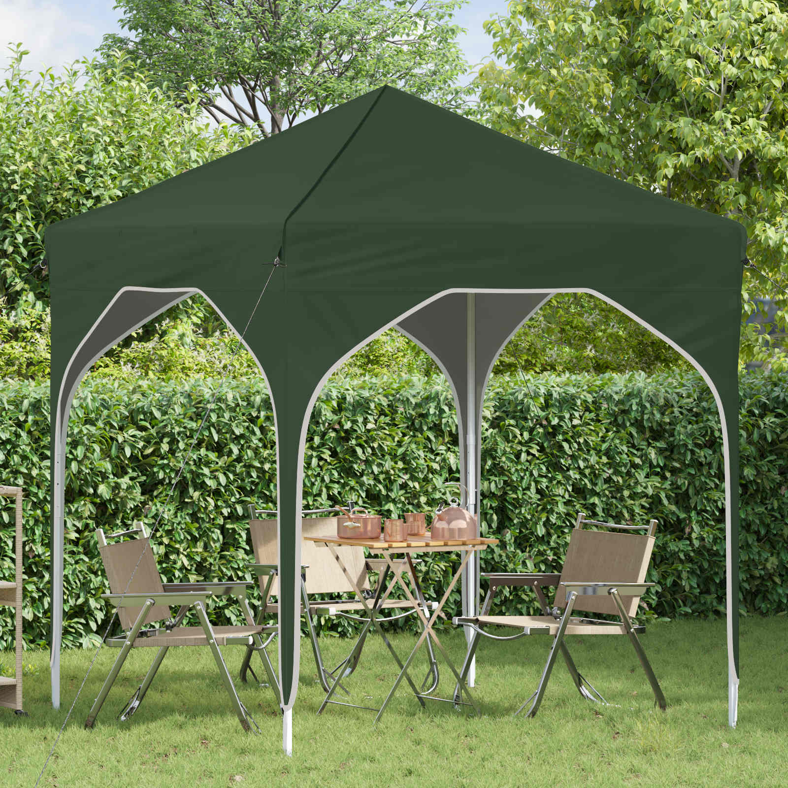 Pop-up Feesttent 194 x 194 x 245 cm Groen