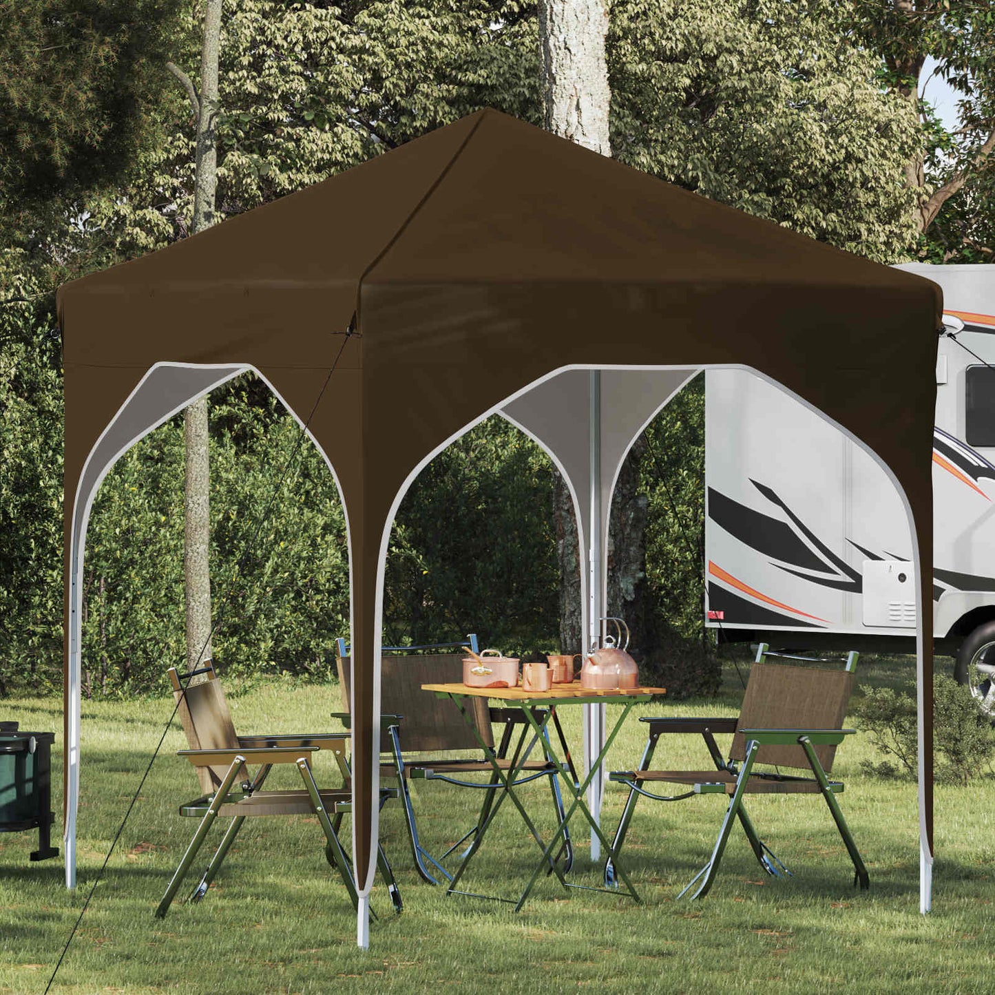 Pop-up Feesttent 194 x 194 x 245 cm Taupe
