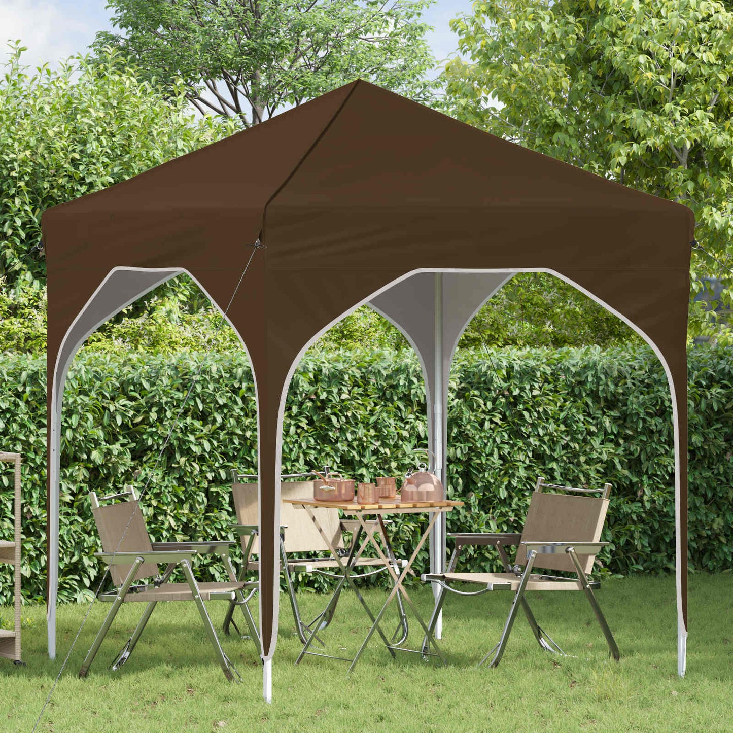 Pop-up Feesttent 194 x 194 x 245 cm Taupe