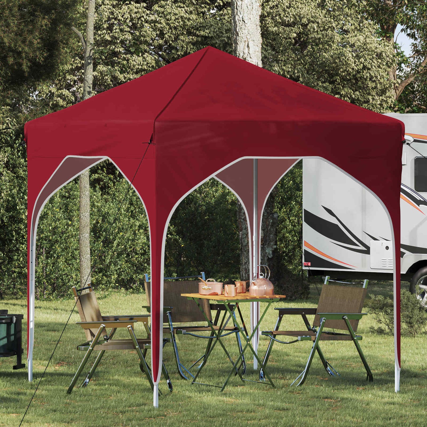 Pop-up Feesttent 194 x 194 x 245 cm Bordeauxrood