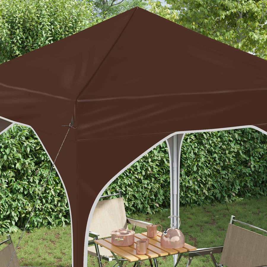Pop-up Feesttent 194 x 194 x 245 cm Bruin