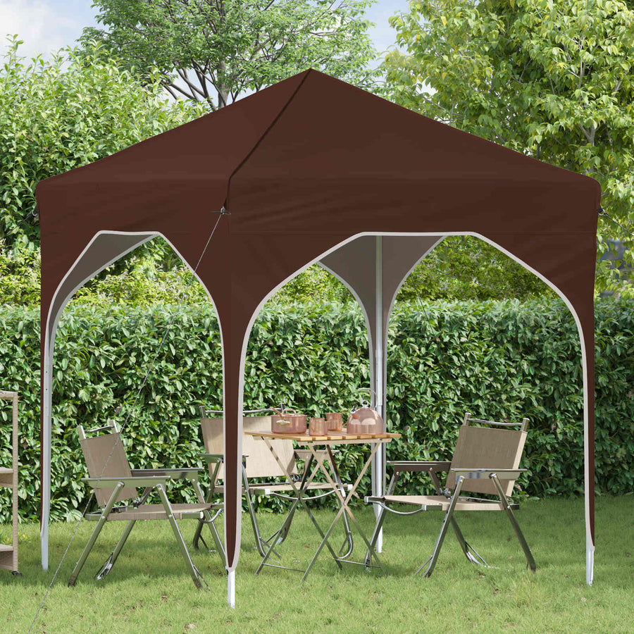 Pop-up Feesttent 194 x 194 x 245 cm Bruin