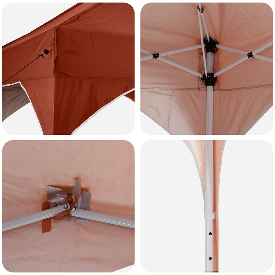 Pop-up Feesttent 194 x 194 x 245 cm Terracotta
