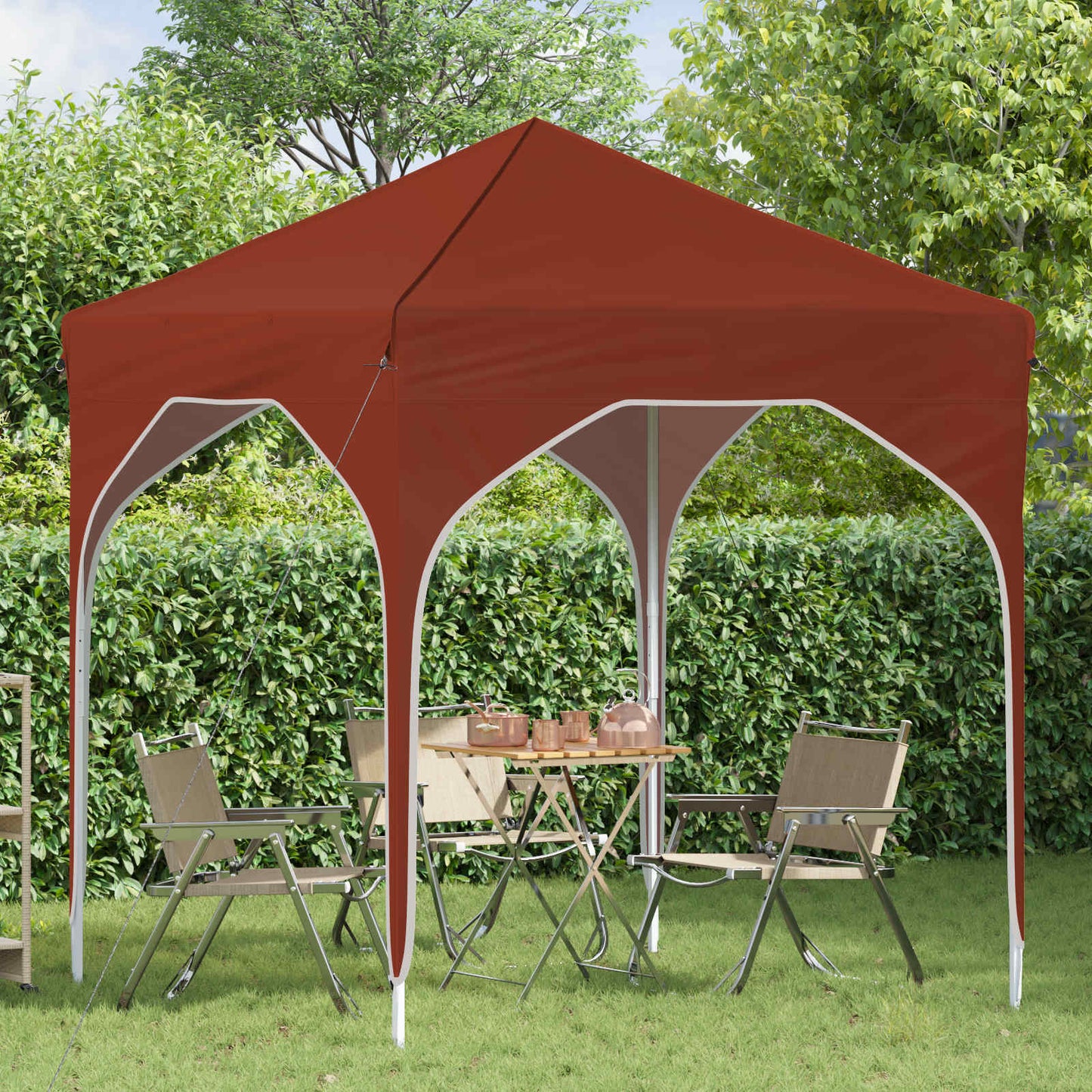 Pop-up Feesttent 194 x 194 x 245 cm Terracotta