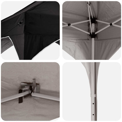 Pop-up Feesttent 194 x 194 x 245 cm Zwart