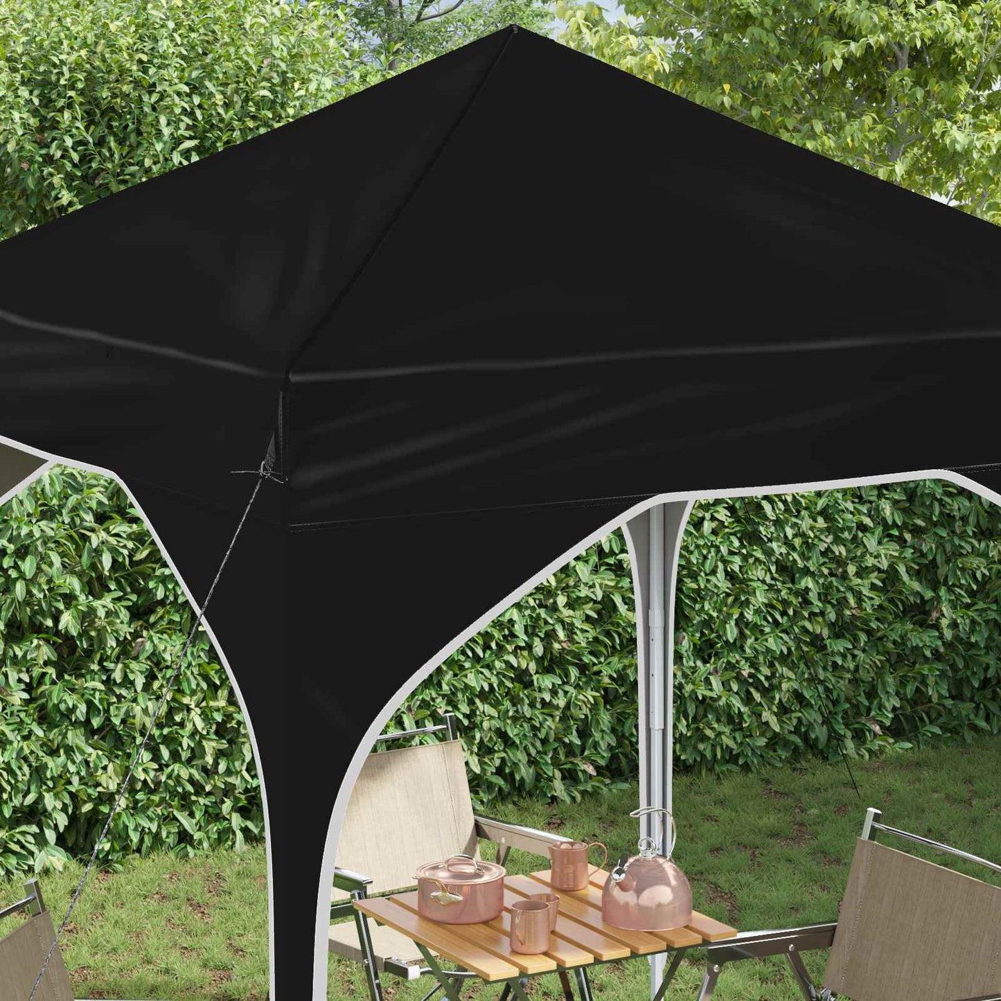 Pop-up Feesttent 194 x 194 x 245 cm Zwart