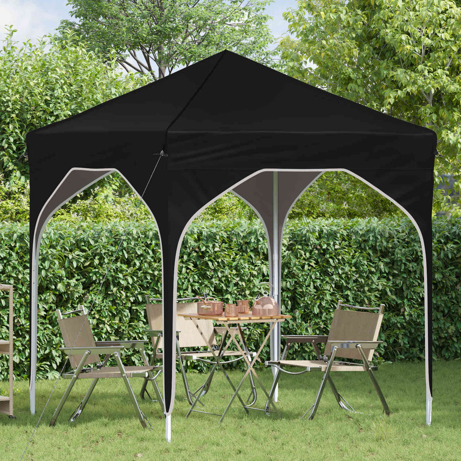 Pop-up Feesttent 194 x 194 x 245 cm Zwart