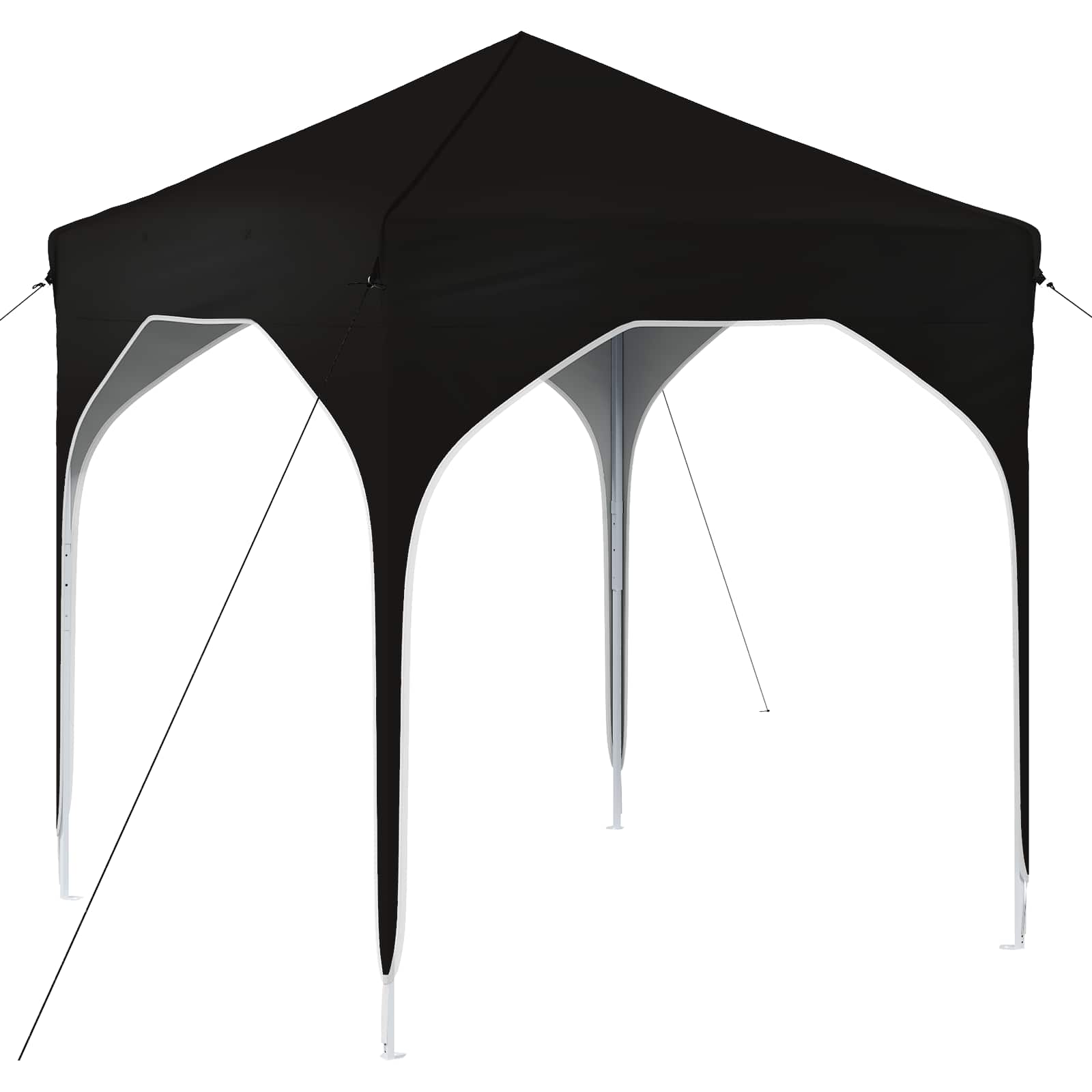 Pop-up Feesttent 194 x 194 x 245 cm Zwart