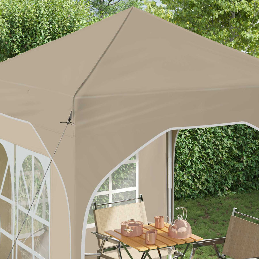 Pop-up Feesttent 192 x 192 x 245 cm Crèmekleurig