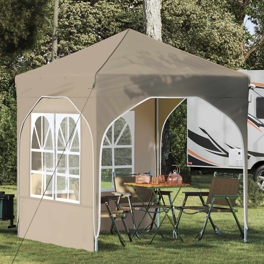 Pop-up Feesttent 192 x 192 x 245 cm Crèmekleurig