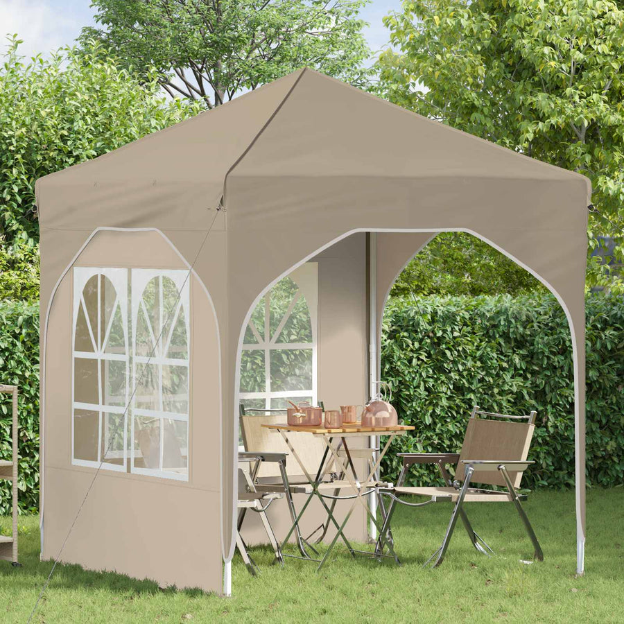 Pop-up Feesttent 192 x 192 x 245 cm Crèmekleurig