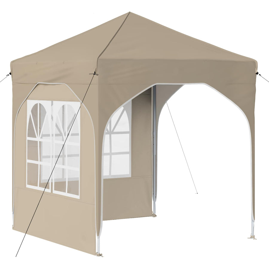 Pop-up Feesttent 192 x 192 x 245 cm Crèmekleurig