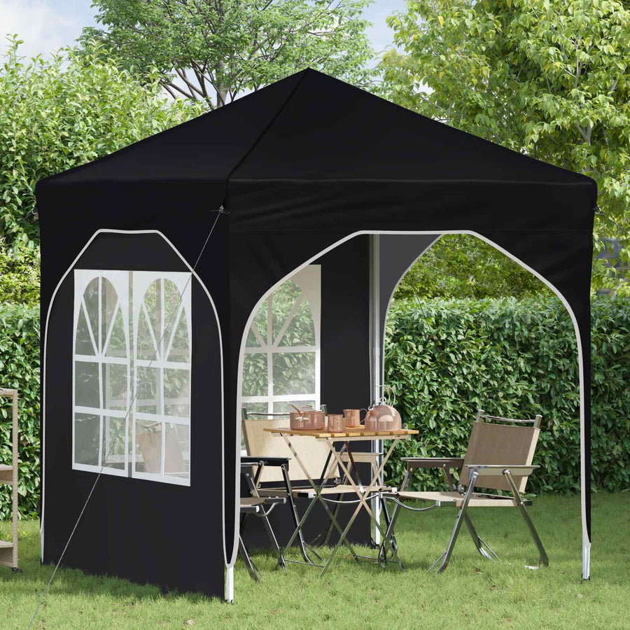 Pop-up Feesttent 192 x 192 x 245 cm Antraciet