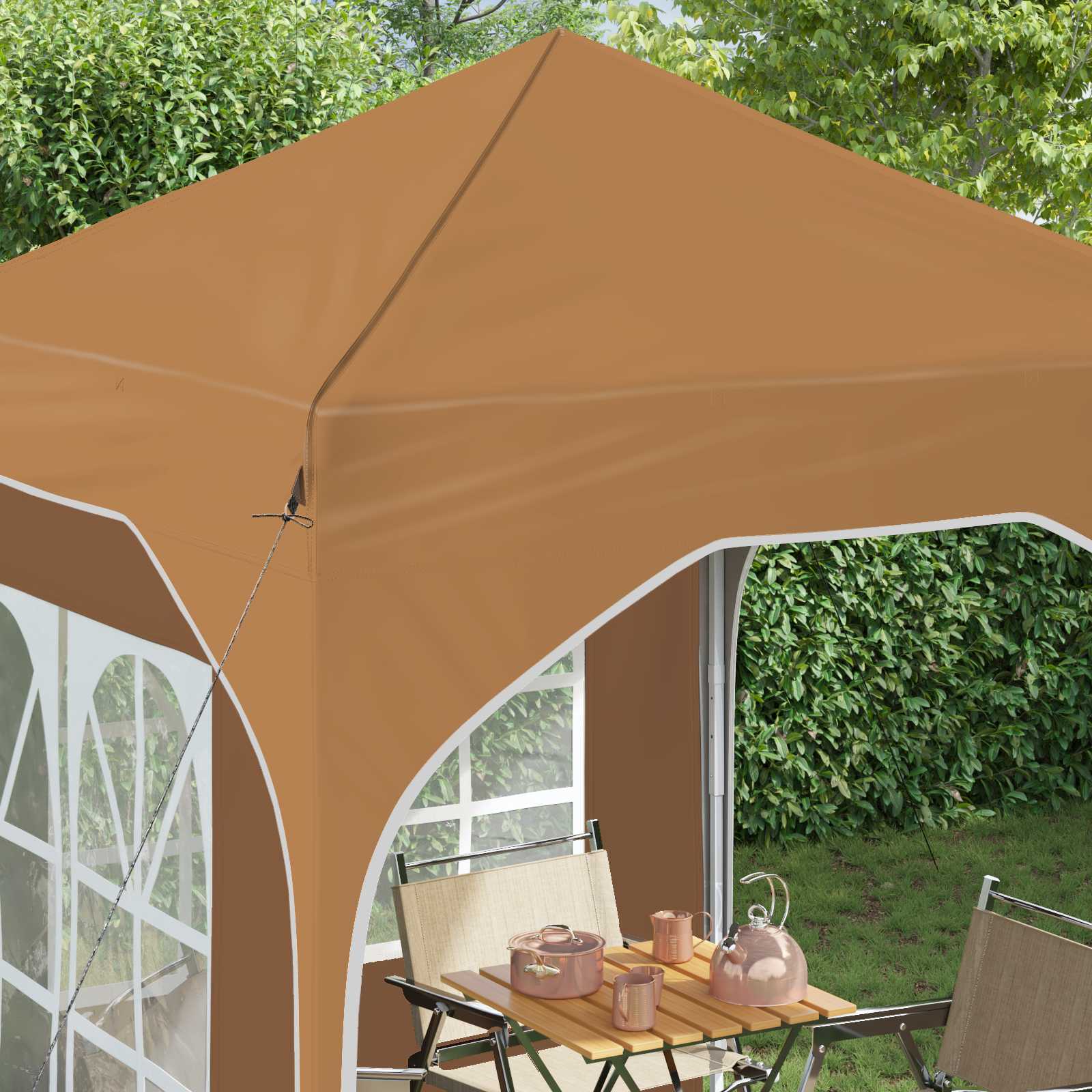 Pop-up Feesttent 192 x 192 x 245 cm Beige