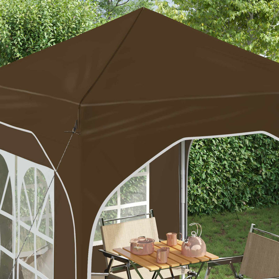 Pop-up Feesttent 192 x 192 x 245 cm Taupe