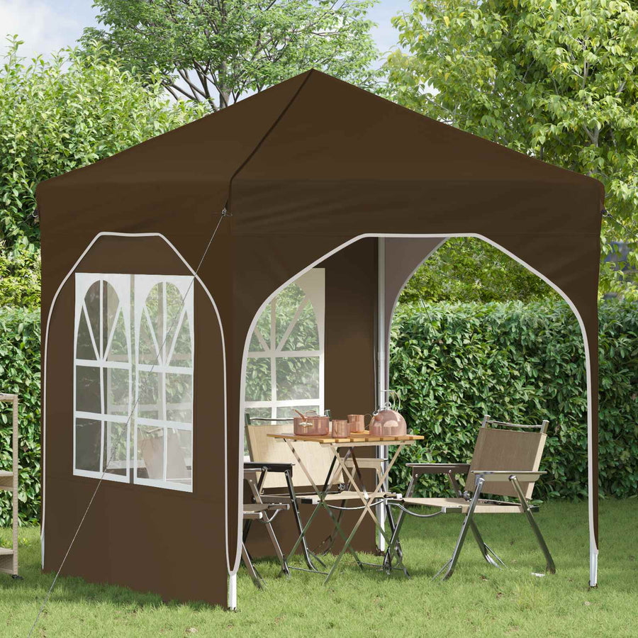Pop-up Feesttent 192 x 192 x 245 cm Taupe