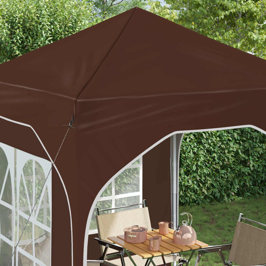 Pop-up Feesttent 192 x 192 x 245 cm Bruin