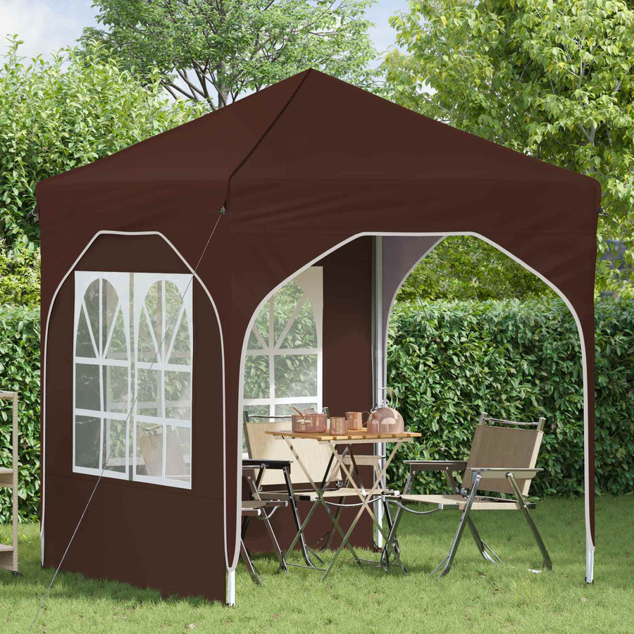 Pop-up Feesttent 192 x 192 x 245 cm Bruin
