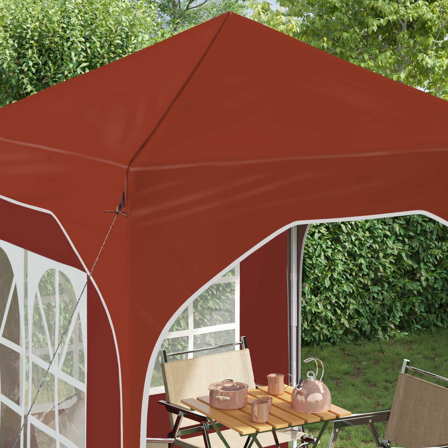 Pop-up Feesttent 192 x 192 x 245 cm Terracotta