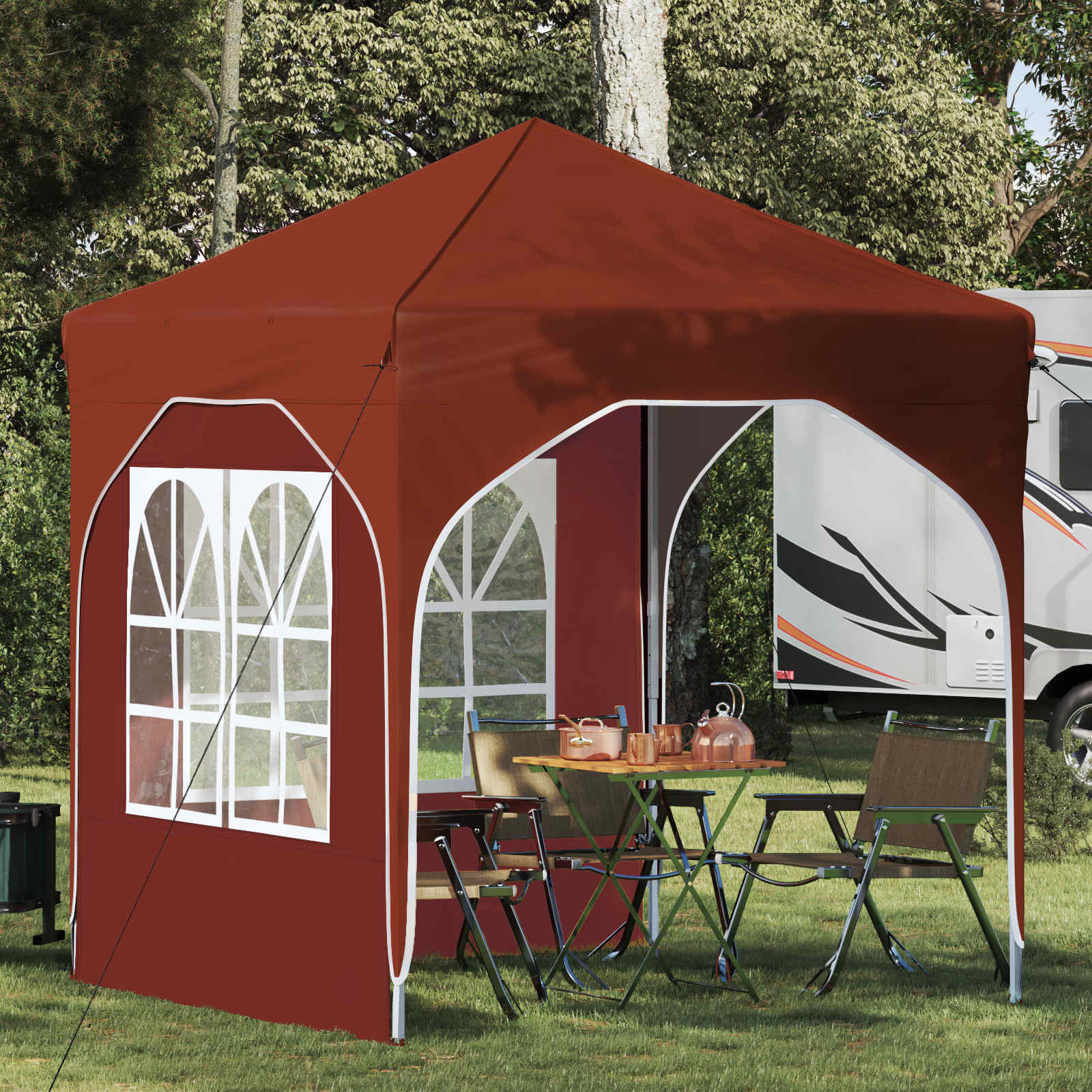 Pop-up Feesttent 192 x 192 x 245 cm Terracotta