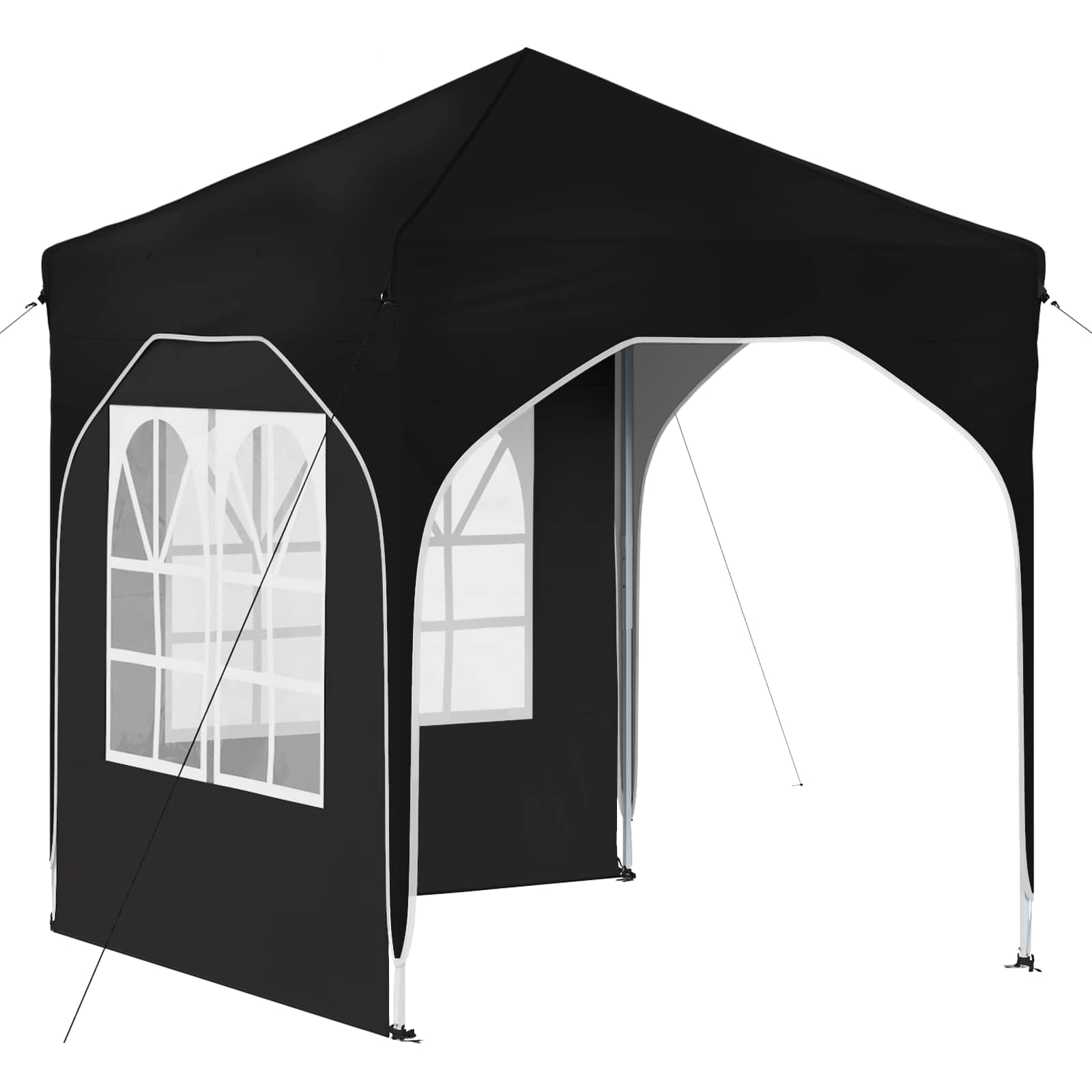 Pop-up Feesttent 192 x 192 x 245 cm Zwart