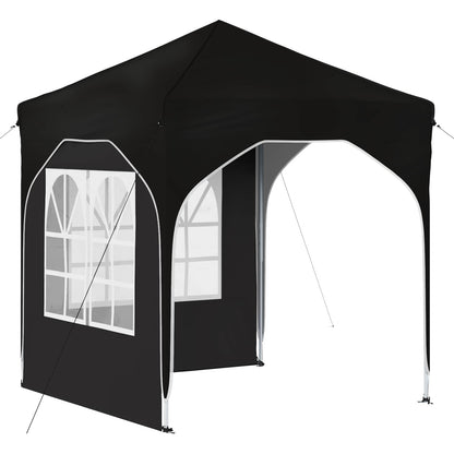 Pop-up Feesttent 192 x 192 x 245 cm Zwart