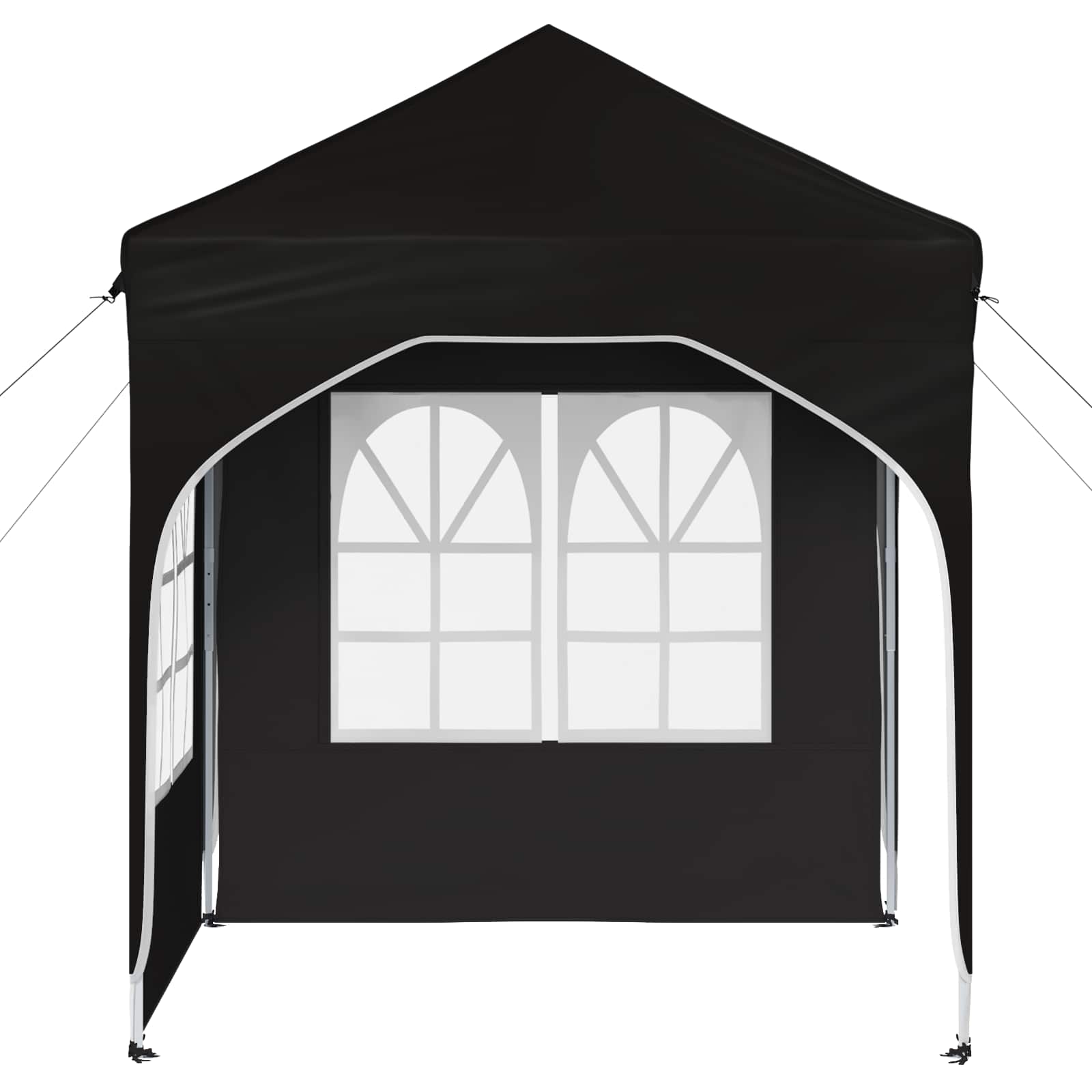 Pop-up Feesttent 192 x 192 x 245 cm Zwart
